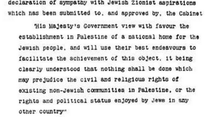 Balfour Declaration Is Released