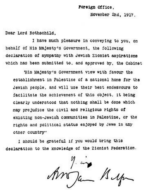 Balfour Declaration Is Released