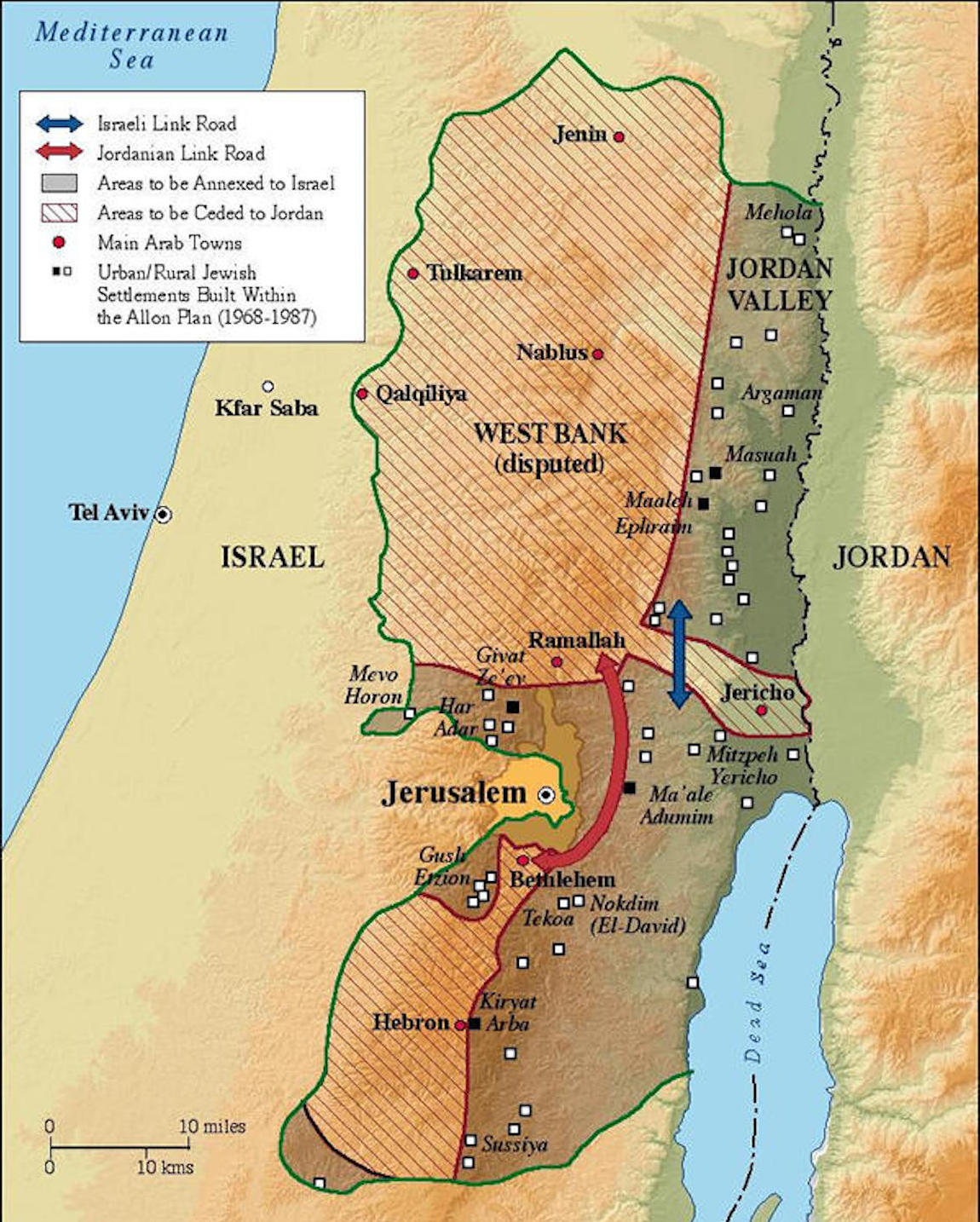 Map of the Alon Plan