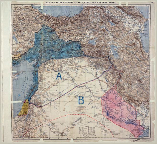 Sykes-Picot Agreement Proposes Division of Conquered Ottoman Territories