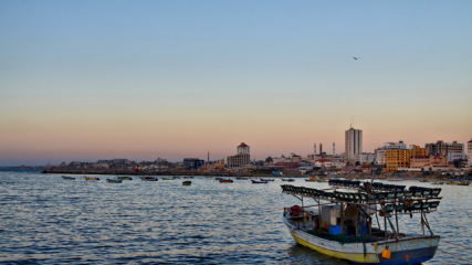 The waters along the Gaza Strip