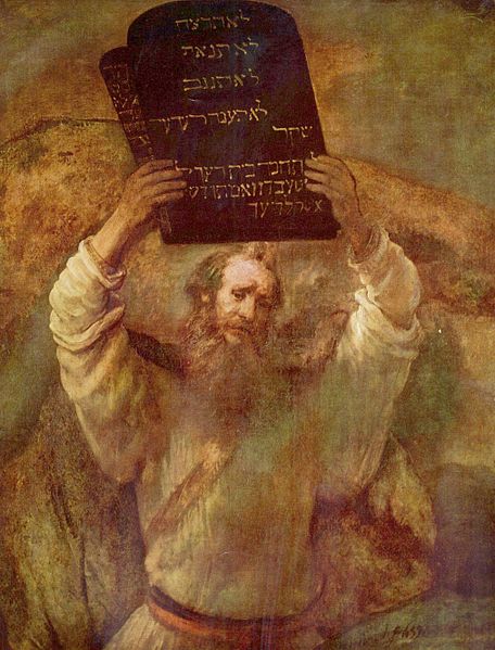 Jewish early history Rembrant Moses Ten Commandments