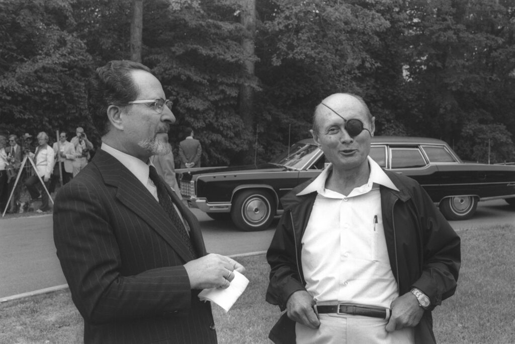 Moshe Dayan and Hassan Tuhami