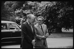 Pres. Ford (L) and Secretary of State Henry Kissinger (R). Source: Library of Congress Prints