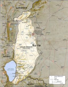 Israeli Settlements on the Golan Heights as of July 1989
