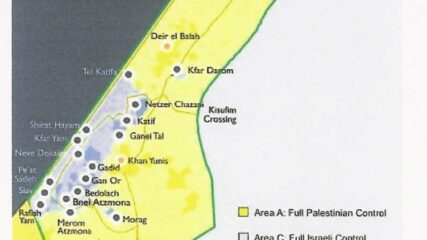 Jewish settlements in Gaza, August 2005