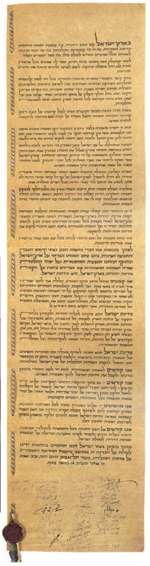 Israel Declaration Of Independence 500x1884 