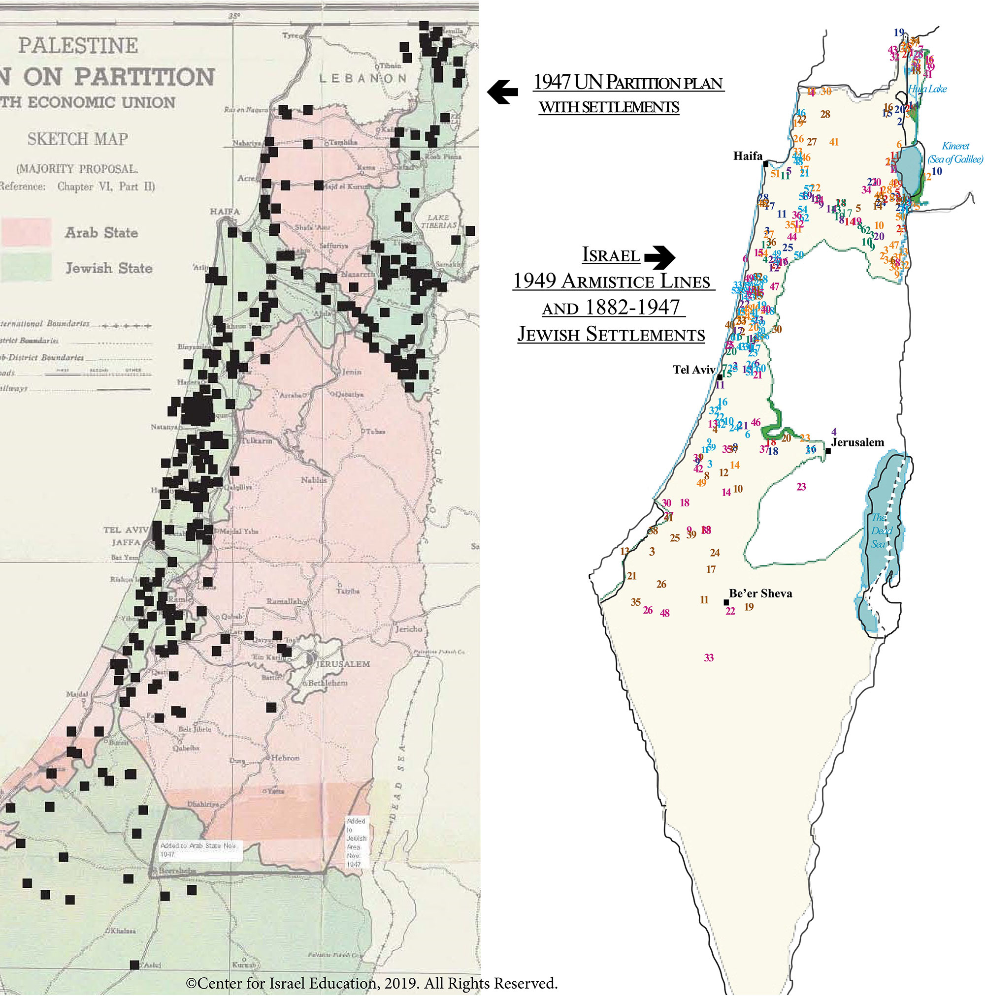 Map of Forming a Nucleus for the Jewish State: 1882-1947