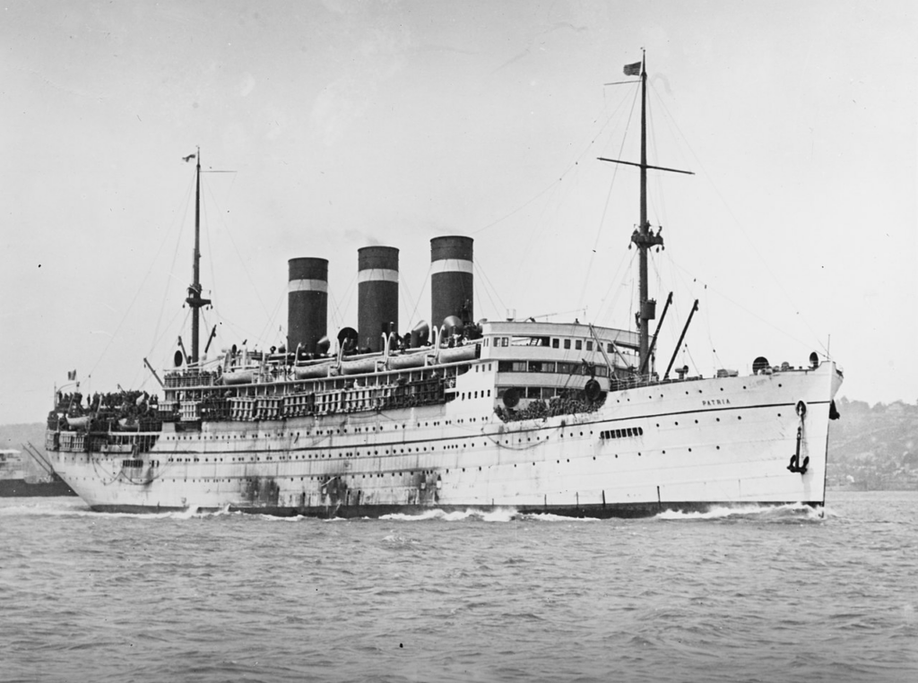 Transport Ship Patria Is Sunk