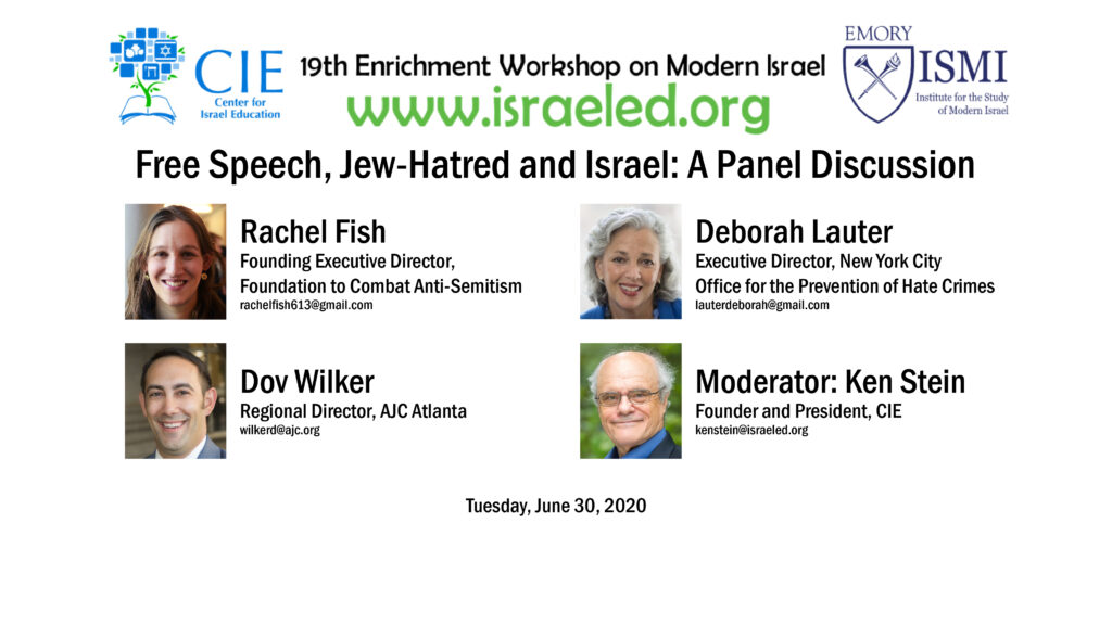Free Speech, Jew-Hatred and Israel: A Panel Discussion