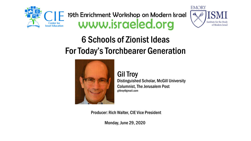 6 Schools of Zionist Ideas for Today’s Torchbearer Generation