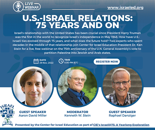 U.S.-Israel Relations: 75 Years and On