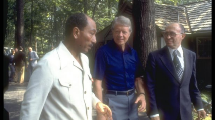 Sadat, Carter and Begin at Camp David
