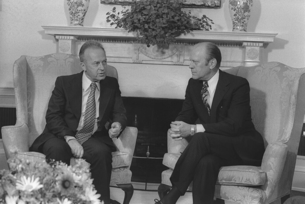 President Gerald Ford with Prime Minister Yitzhak Rabin