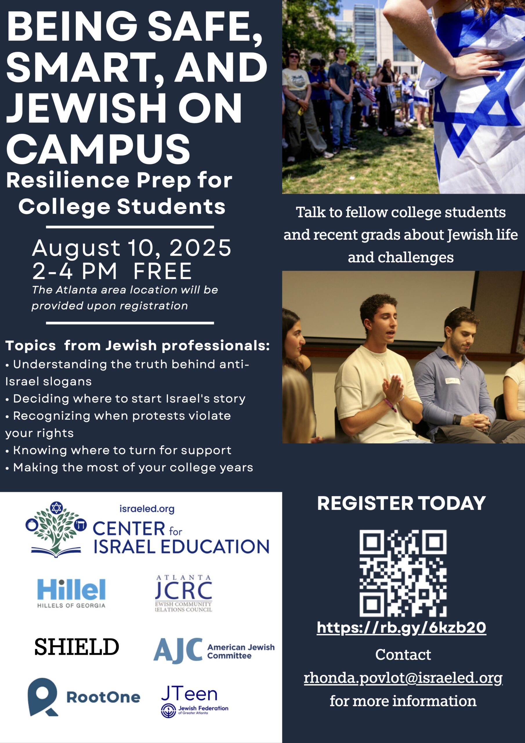 Being Safe, Smart and Jewish on Campus: Resilience Prep for College Students
